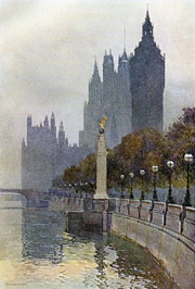 Houses of Parliament from the Embankment